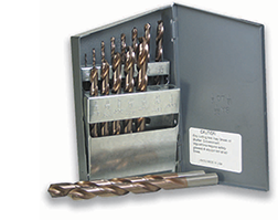 HSS 15pc. NAS 907B Titanium Carbon Nitride 135° Split point HSS 15pc. NAS 907B Titanium Carbon Nitride 135° Split point